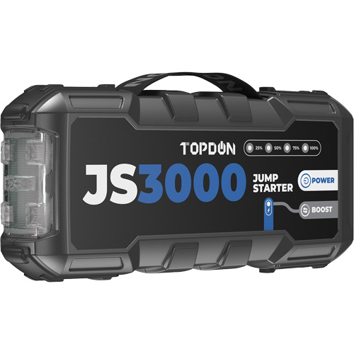 Survolteur, banque d'alimentation et lampe de poche JumpSurge3000 R.M.G. Prévention