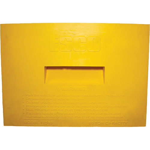 Wheel Chock, Polyurethane, Yellow, 15-1/4" W x 12-1/8" D x 10-3/4" H R.M.G. Prévention