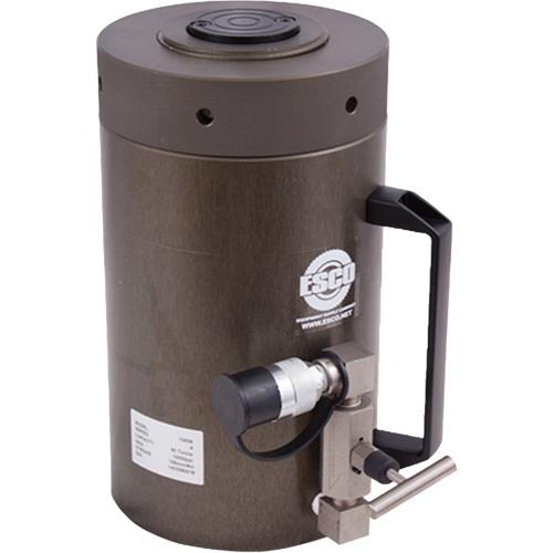 Safety Jack, Locking Collar, 100 tons Capacity, 13-37/100" - 19-3/5" H R.M.G. Prévention