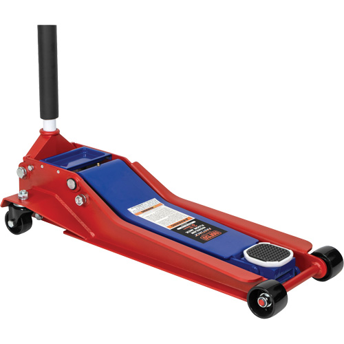 High/Low Floor Jack, 3 Ton(s) Capacity, 3-1/8" Lowered, 24-3/8" Raised, Manual Hydraulic R.M.G. Prévention