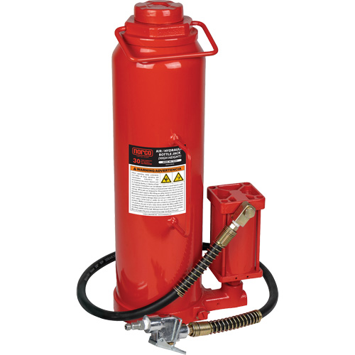 High Height Bottle Jack, 30 Ton(s), Air Hydraulic, 33-9/10" Raised Height R.M.G. Prévention
