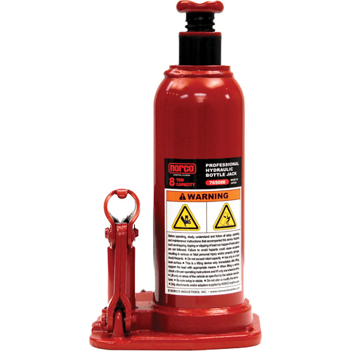Professional Hydraulic Bottle Jack, 8 Ton(s), 18-3/4" Raised Height R.M.G. Prévention