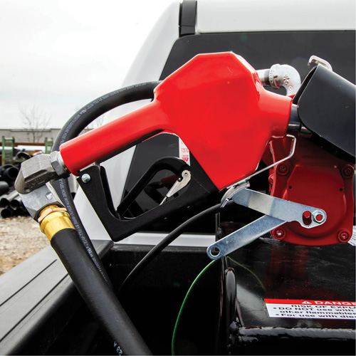 Pistolet de distribution automatique rouge pour essence R.M.G. Prévention