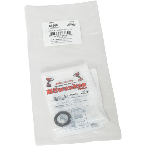 1" Clips & O-Rings Set for Milwaukee - Bulk R.M.G. Prévention