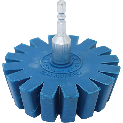 Conical Gear Eraser Wheel with Quick-Connect Arbor Adapter R.M.G. Prévention