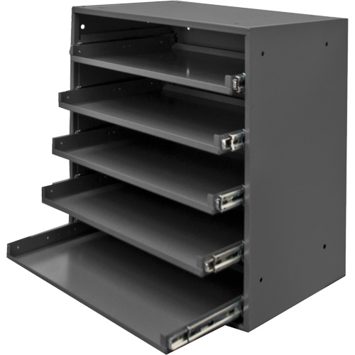 Compartment Box Cabinet, Steel, 5 Slots, 20-1/2" W x 12-1/2" D x 21" H, Grey R.M.G. Prévention