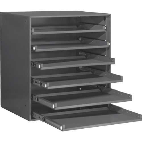 Armoire de rangement &agrave; cloisons, Acier, 6 compartiments, 20-5/16" la x 15-15/16" p, 21-7/8" h, Gris R.M.G. Prévention