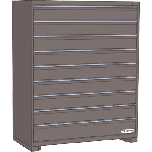 Modular Drawer Cabinet, 9 Drawers, 48" W x 24" D x 60" H, Grey R.M.G. Prévention