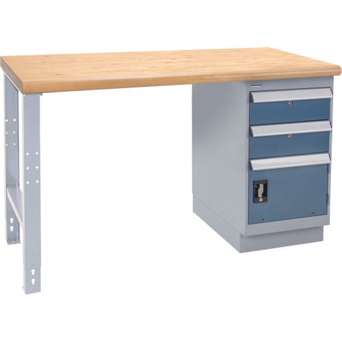 &eacute;tabli industriel, Porte a/combinaison de tiroirs, Cap 1000 lb, 36" la x 60" p, 34" h R.M.G. Prévention