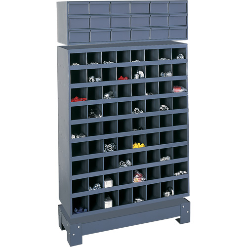 Unit&eacute; de stockage modulaire pour petites pi&egrave;ces, Acier, 18 tiroirs, 33-3/4" x 12-1/4" x 58-5/8", Gris R.M.G. Prévention