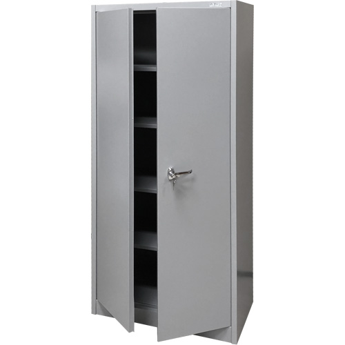 Storage Cabinet, Steel, 4 Shelves, 66" H x 30" W x 15" D, Grey R.M.G. Prévention