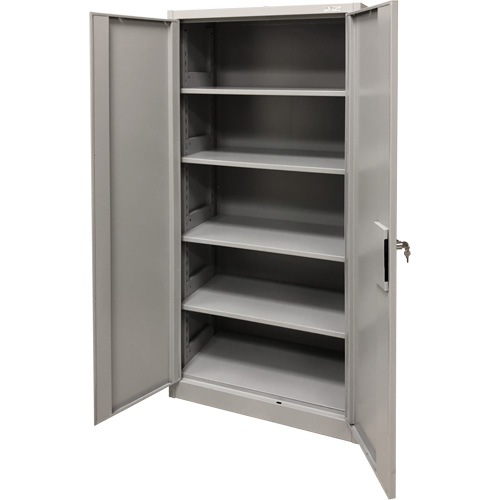 Storage Cabinet, Steel, 4 Shelves, 78" H x 36" W x 24" D, Grey R.M.G. Prévention