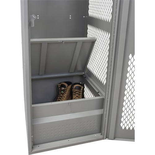 Gear Locker with Door, Steel, 24" W x 24" D x 72" H, Grey R.M.G. Prévention