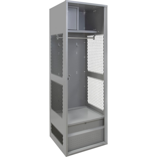 Casier pour &eacute;quipement, Acier, 24" la x 24" p x 72" h, Gris R.M.G. Prévention