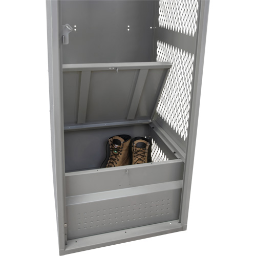 Casier pour &eacute;quipement, Acier, 24" la x 24" p x 72" h, Gris R.M.G. Prévention