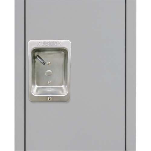 Lockers, 3 -tier, Bank of 3, 36" x 18" x 86", Steel, Grey, Knocked Down R.M.G. Prévention