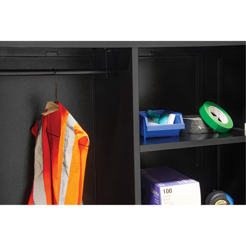 Combination Storage Cabinet, 36" W x 18" D x 72" H, Black R.M.G. Prévention