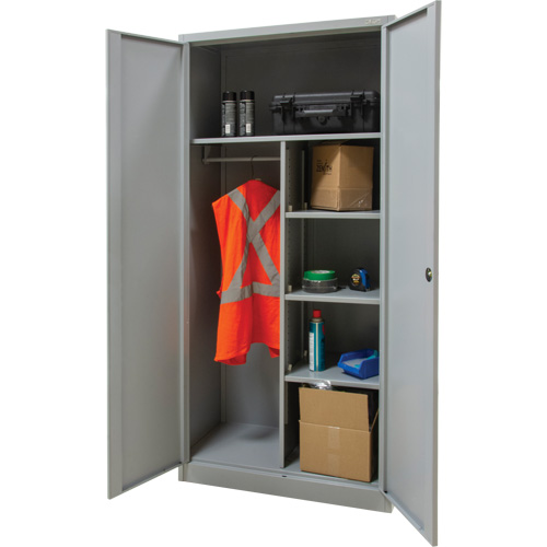 Combination Storage Cabinet, 36" W x 18" D x 72" H, Grey R.M.G. Prévention