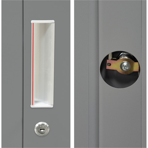 Combination Storage Cabinet, 36" W x 18" D x 72" H, Grey R.M.G. Prévention