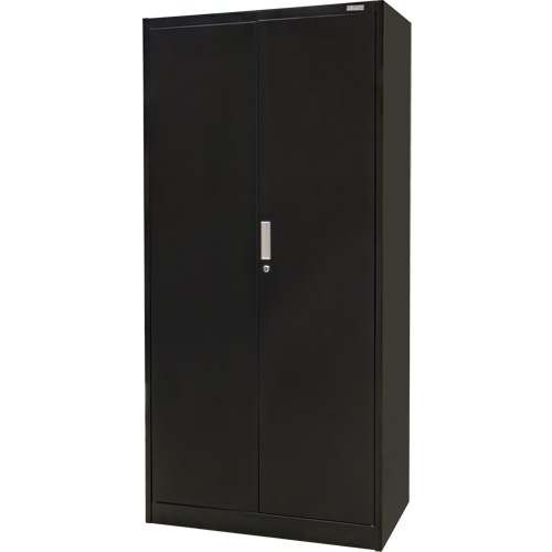 Armoire de rangement Hi-Boy, Acier, 4 Tablettes, 72" h x 36" la x 18" P, Noir R.M.G. Prévention