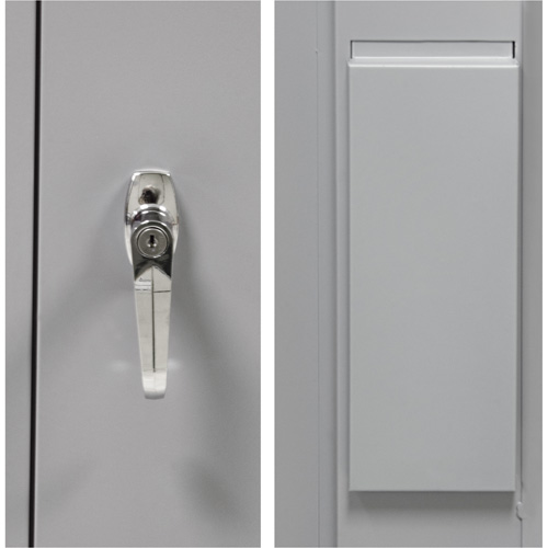 Armoire garde-robe, Acier, 36" la x 18" p x 72" h, Gris R.M.G. Prévention
