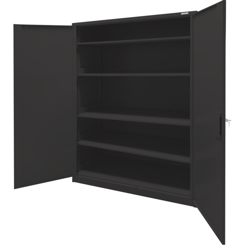 Storage Cabinet, Steel, 4 Shelves, 78" H x 48" W x 24" D, Black R.M.G. Prévention