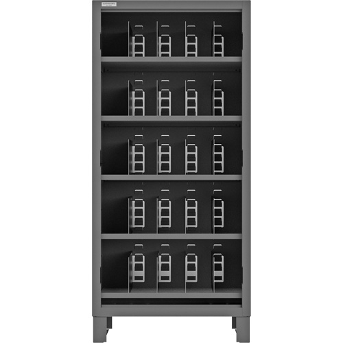Armoire robuste &agrave; façade ouverte avec s&eacute;parateurs, Acier, 0 tiroirs, 36" x 24" x 78", Gris R.M.G. Prévention