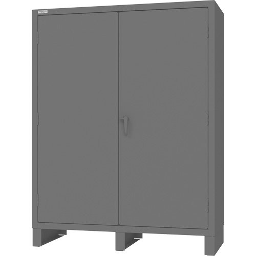 Armoire &agrave; portes encastr&eacute;es standards, Acier, 60" la x 24" p x 78" h, Gris R.M.G. Prévention