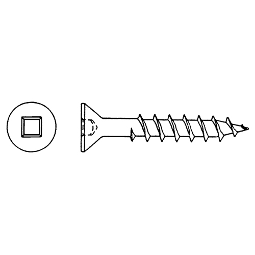 Vis &agrave; t&ecirc;te plate pour bois, #6 x 1-3/4" lo, Zingu&eacute; R.M.G. Prévention
