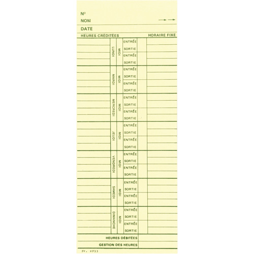 Cartes de temps R.M.G. Prévention