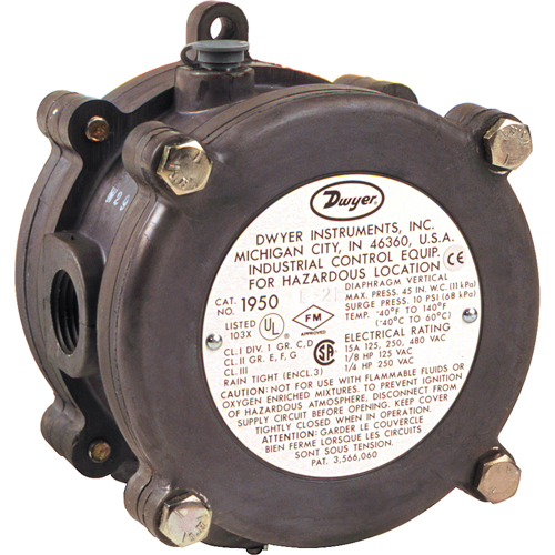 Explosion Proof Pressure Switch R.M.G. Prévention