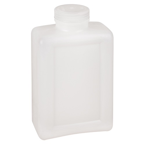 Bouteilles peu encombrantes &agrave; prise facile, Rectangulaire, 64 oz, Plastique R.M.G. Prévention