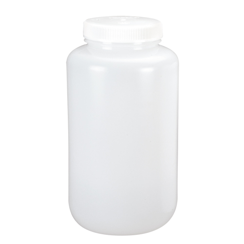 Bouteilles &agrave; large ouverture, Ronde, 1/2 gal., Plastique R.M.G. Prévention