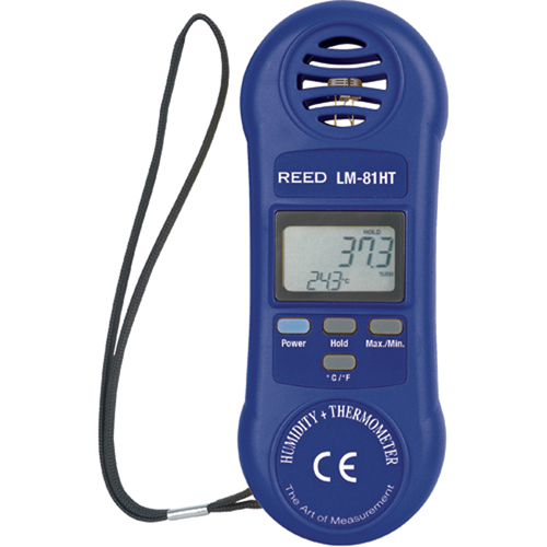 Thermo-Hygrometer, 10% - 95% RH, 32° - 122° F ( 0° - 50°C ) R.M.G. Prévention