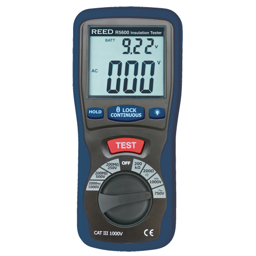 V&eacute;rificateur d'isolement &agrave; multifonctions avec certificat de calibration, Num&eacute;rique R.M.G. Prévention