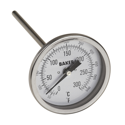 Thermom&egrave;tres bilames, Contact, Analogique, 50-550°F (0-260°C) R.M.G. Prévention