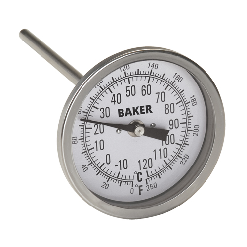 Bi-Metal Thermometers, Contact, Analogue, 0-250°F (-20-120°C) R.M.G. Prévention