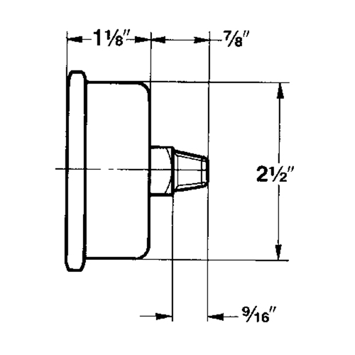 Manom&egrave;tres,  2-1/2", 30" Hg-0" Vac, Fixation inf&eacute;rieure, Analogique rempli de liquide R.M.G. Prévention