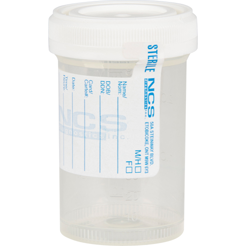 Contenant st&eacute;rile de 90ml, Transparent R.M.G. Prévention