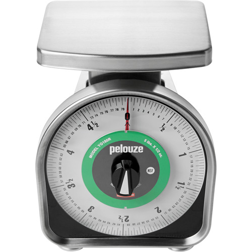 Balance m&eacute;canique &agrave; mesurer les portions Pelouze, Capacit&eacute; 5 lb / 2,3 kg, Graduations 10 g / 0,5 oz R.M.G. Prévention