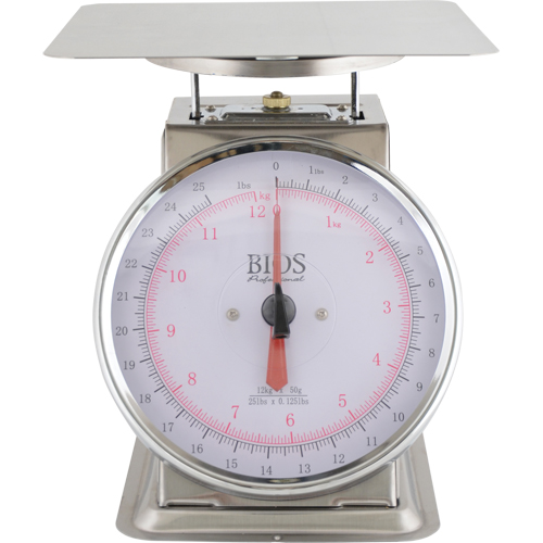 Balance &agrave; plateau sup&eacute;rieur, Capacit&eacute; 25 lb 12 kg, Graduations 0,125 lb / 50 g R.M.G. Prévention