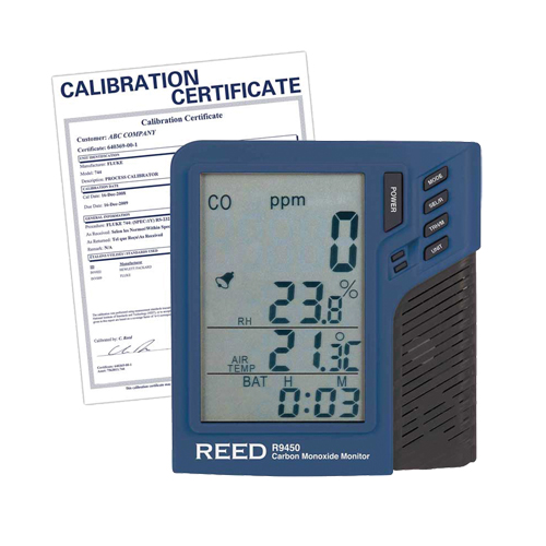 Carbon Monoxide Monitor with Temperature & Humidity with Calibration Certificate R.M.G. Prévention