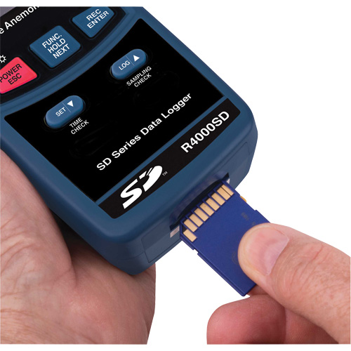 Thermo-Anemometer, Data Logging, 0.4 to 30.0 m/sec Air Velocity Range R.M.G. Prévention