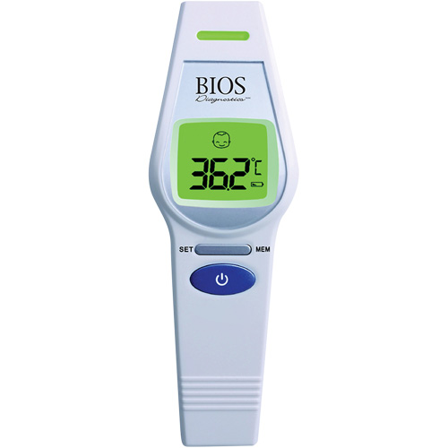 Non-Contact Forehead Thermometer, 0°C - 100.0°C (32.0°F - 212.0°F), Fixed Emmissivity R.M.G. Prévention