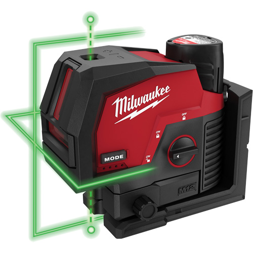 M12 Green Cross Line and Plumb Points Cordless Laser Kit R.M.G. Prévention