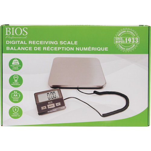 Digital Receiving Scale, 220 lbs. Cap., 1 lbs. Graduations R.M.G. Prévention