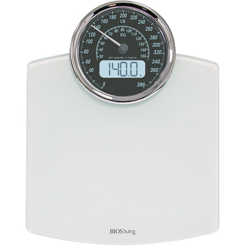 Digital Analog Scale, 396 lbs. Cap., 100 g / 0.2 lbs. Graduations R.M.G. Prévention