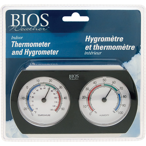 Thermom&egrave;tre-hygrom&egrave;tre d'int&eacute;rieur, 10°- 130° F ( -25° - 55° C ) R.M.G. Prévention