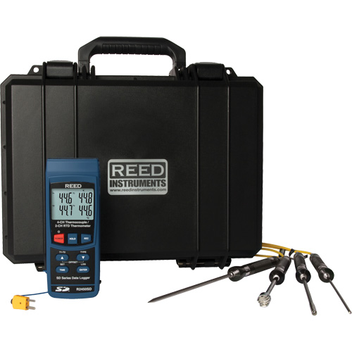 N&eacute;cessaire de thermom&egrave;tre thermocouple &agrave; enregistrement de donn&eacute;es R.M.G. Prévention