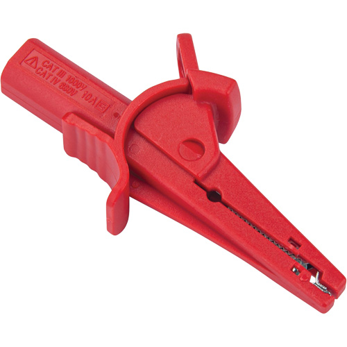 Pince crocodile rouge pour le v&eacute;rificateur disolement haute tension R5002 R.M.G. Prévention